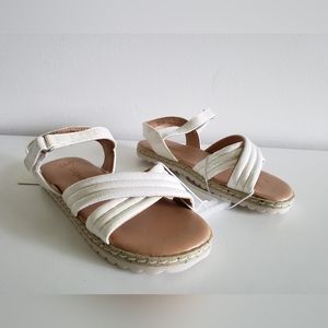 Toddler Girls' White Chloe Footbed Sandals Size 10